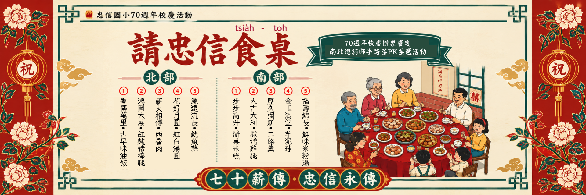 115校慶菜單票選活動